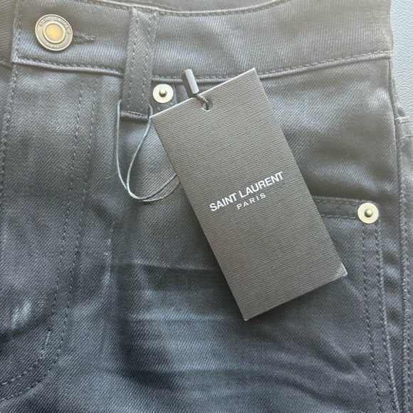 Womens NEW Saint Laurent Paris Black Skinny Jeans Women’s Size 26 NWT - Picture 5 of 8